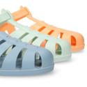 Women classic jelly shoes sandal style for the Beach and Pool BIARRITZ MATTE model in solid colors.