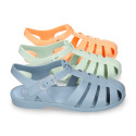 Women classic jelly shoes sandal style for the Beach and Pool BIARRITZ MATTE model in solid colors.