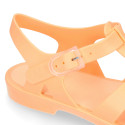 Women classic jelly shoes sandal style for the Beach and Pool BIARRITZ MATTE model in solid colors.