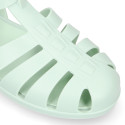 Women classic jelly shoes sandal style for the Beach and Pool BIARRITZ MATTE model in solid colors.