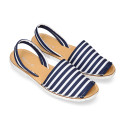 NAUTICAL Mnorquina sandals with rear strap.