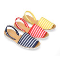 NAUTICAL Mnorquina sandals with rear strap.