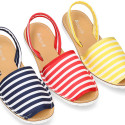 NAUTICAL Mnorquina sandals with rear strap.