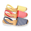 NAUTICAL Mnorquina sandals with rear strap.