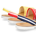 NAUTICAL Mnorquina sandals with rear strap.