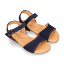 Suede leather Sandal shoes for toddler girl.