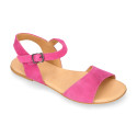 Suede leather Sandal shoes for toddler girl.