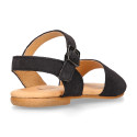 Suede leather Sandal shoes for toddler girl.