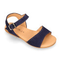 Suede leather Sandal shoes for toddler girl.