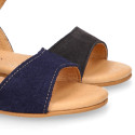 Suede leather Sandal shoes for toddler girl.