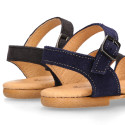 Suede leather Sandal shoes for toddler girl.