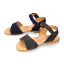 Suede leather Sandal shoes for toddler girl.