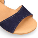 Suede leather Sandal shoes for toddler girl.