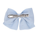 Bow for girl's hair in spring-summer colored fabric with clip.