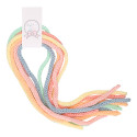 Pack of six spring-summer colored wool laces for girl's hair.