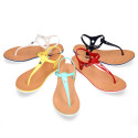 New T-strap sandal shoes with jelly design to dress.
