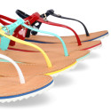 New T-strap sandal shoes with jelly design to dress.