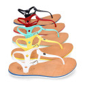 New T-strap sandal shoes with jelly design to dress.