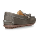 EXTRA SOFT nappa leather Moccasin shoes with tassels.