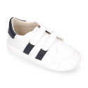 Okaa Flex school Kids Sneaker shoes with side straps design. RESPECTFUL model.