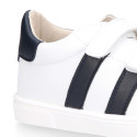 Okaa Flex school Kids Sneaker shoes with side straps design. RESPECTFUL model.