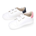 Okaa Flex school Kids Sneaker shoes with side straps design. RESPECTFUL model.