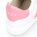 Okaa Flex school Kids Sneaker shoes with side straps design. RESPECTFUL model.