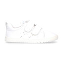 BLANDITOS kids school sneakers laceless in soft nappa leather for large sizes.