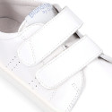 BLANDITOS kids school sneakers laceless in soft nappa leather for large sizes.