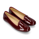New patent leather ballet shoes slipper style.