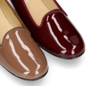 New patent leather ballet shoes slipper style.