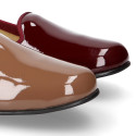 New patent leather ballet shoes slipper style.