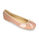 Classic Ballet flats in patent leather with english design.