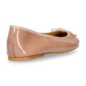 Classic Ballet flats in patent leather with english design.