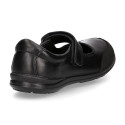 School Washable Nappa leather Mary Jane shoes laceless with reinforced toe cap.