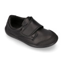 School Washable Nappa leather kids Oxford shoes laceless.