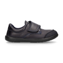 School Washable Nappa leather kids Oxford shoes laceless.