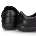 School Washable Nappa leather kids Oxford shoes laceless.