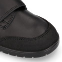 School Washable Nappa leather kids Oxford shoes laceless.