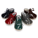 Little bear safari boots with super flexible soles in patent leather.