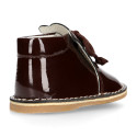 Little bear safari boots with super flexible soles in patent leather.