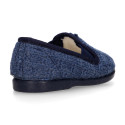 New structured wool knit Home shoes with elastics band.