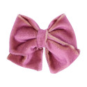 Velvet hair Bow for girl's with clip matching with our Velvet Mary Janes.