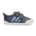 BLANDITOS kids sneakers laceless with side stripes design in soft nappa leather.