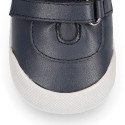 BLANDITOS kids sneakers laceless with side stripes design in soft nappa leather.