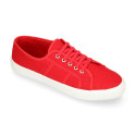 Cotton canvas Sneaker bamba style shoes.