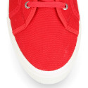 Cotton canvas Sneaker bamba style shoes.