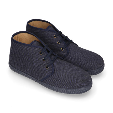 Little ankle boot shoes with denim design.