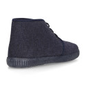 Little ankle boot shoes with denim design.