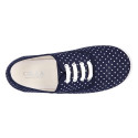 Cotton canvas bamba shoes with polka dots print.